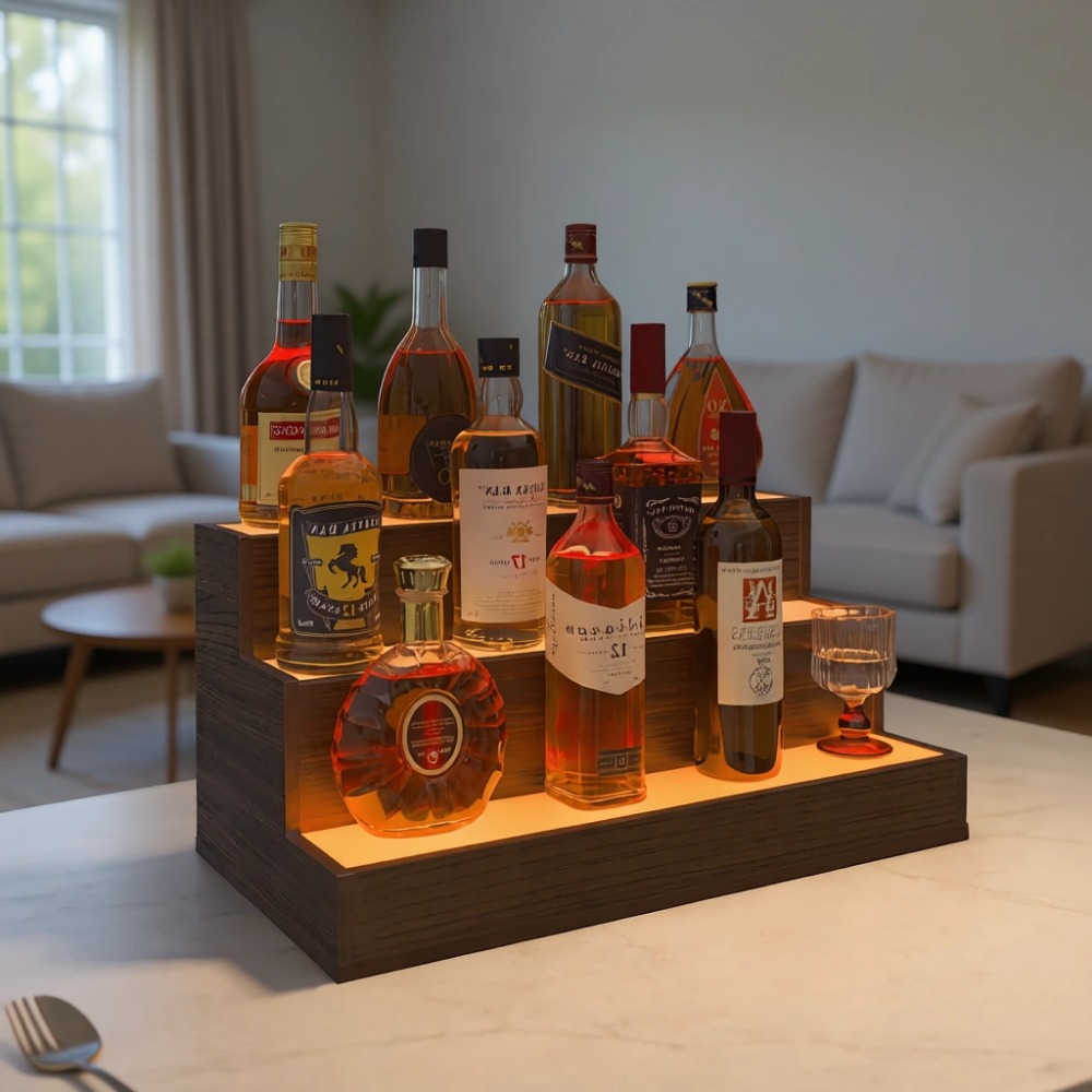 Home Bar Shelves - 홈 바 LED 병 진열대 |