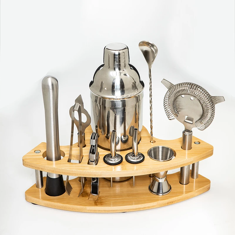 Boston Shaker Set - 스테인레스 스틸 바텐더 키트 스탠드 포함