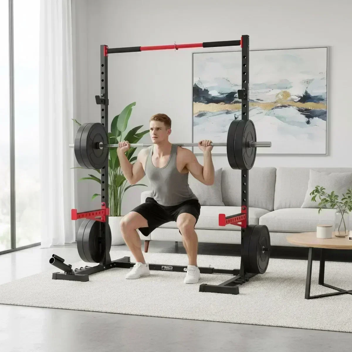 Home Bar And Gym - 조절 가능한 홈짐 스쿼트 랙, 풀업