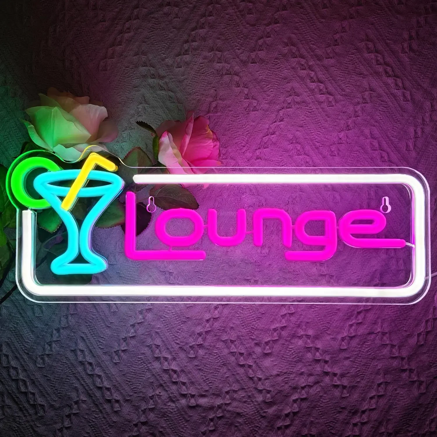 Home Bar Lounge - 라운지 칵테일 LED 네온사인 벽등 USB