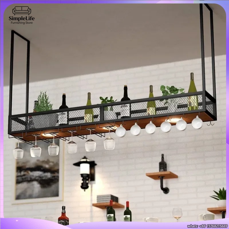 Home Bar Shelves - 오픈 와인랙 바 캐비닛, 선반 포함