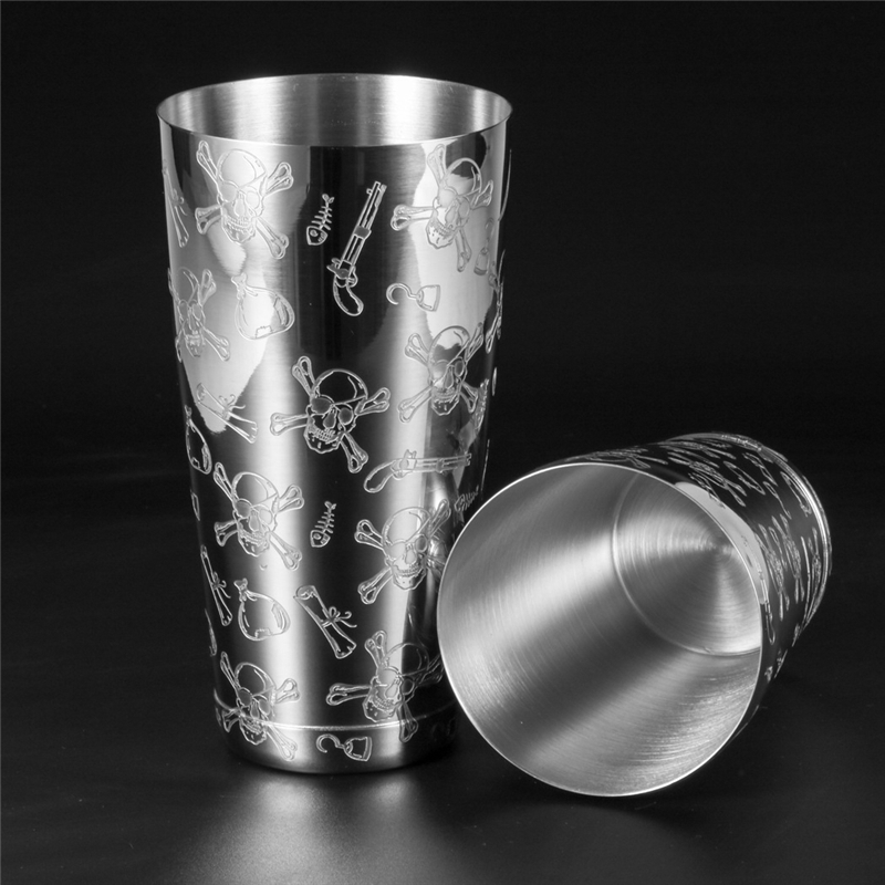 500ml/800ml 해골 무늬 스테인리스 스틸 칵테일 - Boston Shaker Set 리뷰 및 가격