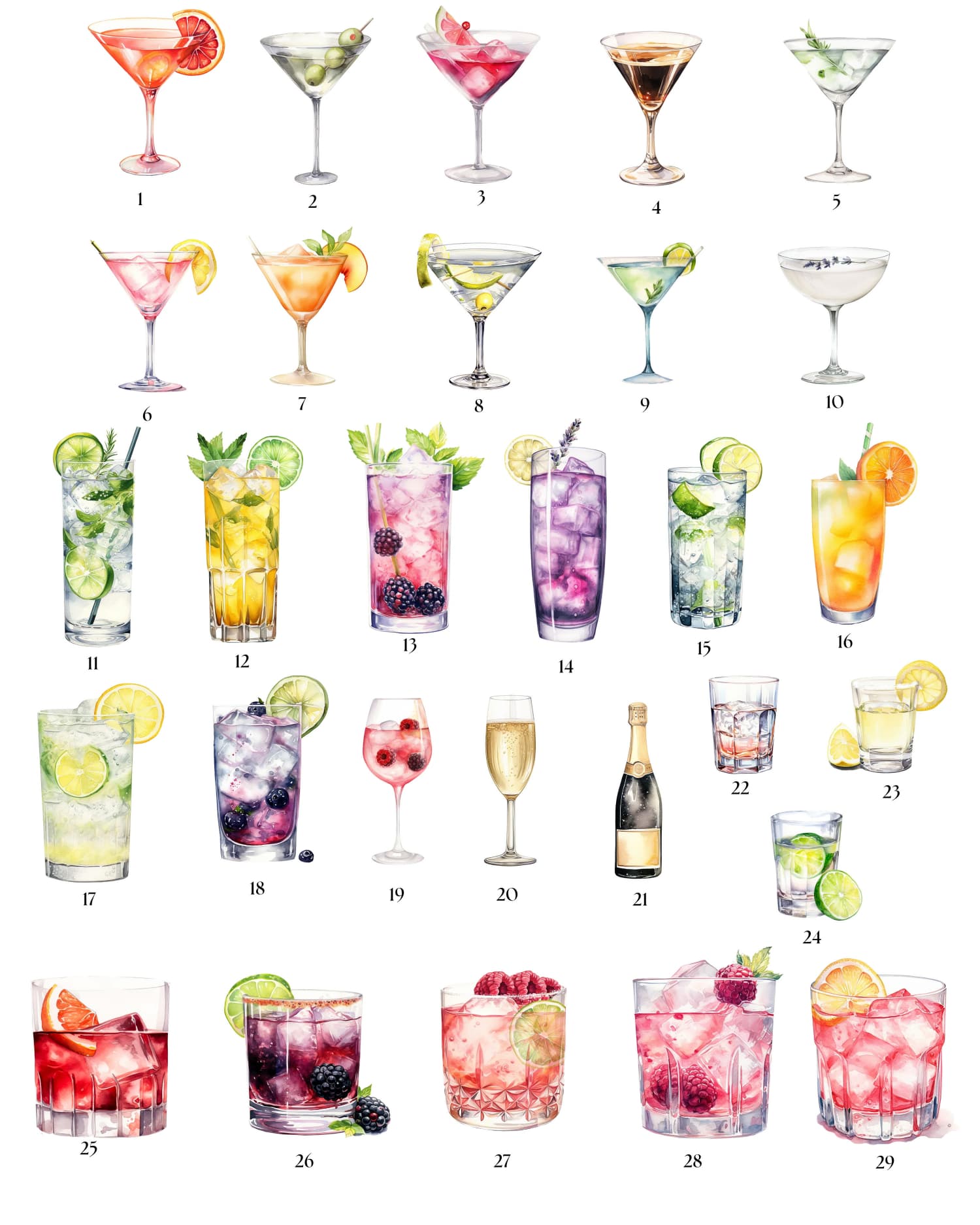 시그니처 음료 표지판 |   시그니처 음료 메뉴 |   - Cocktail Recipe Book 리뷰 및 가격