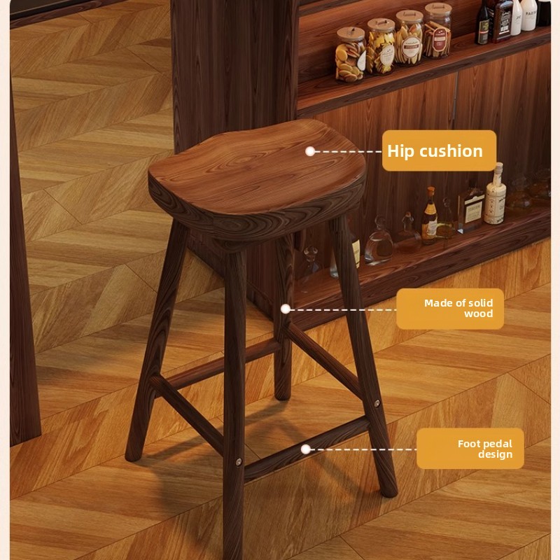 원목 곡선형 바 스툴 높은 식탁용 아일랜드 카운터 의자 - Home Bar Seating 리뷰 및 가격