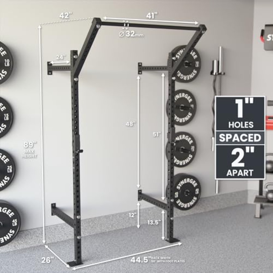 가정용 벽걸이 스쿼트 랙, 스틸 구조, 블랙 마감, 7 - Home Bar And Gym 리뷰 및 가격