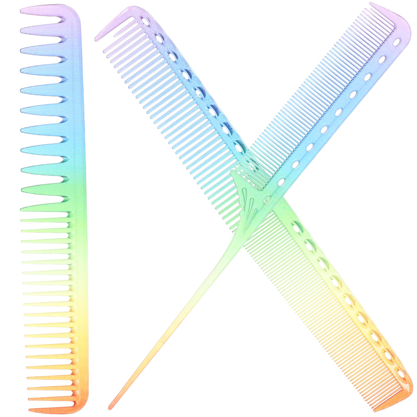 3개입 바버 빗 헤어드레싱 스타일링 빗, 다채로운 색상 - Home Barber 리뷰 및 가격