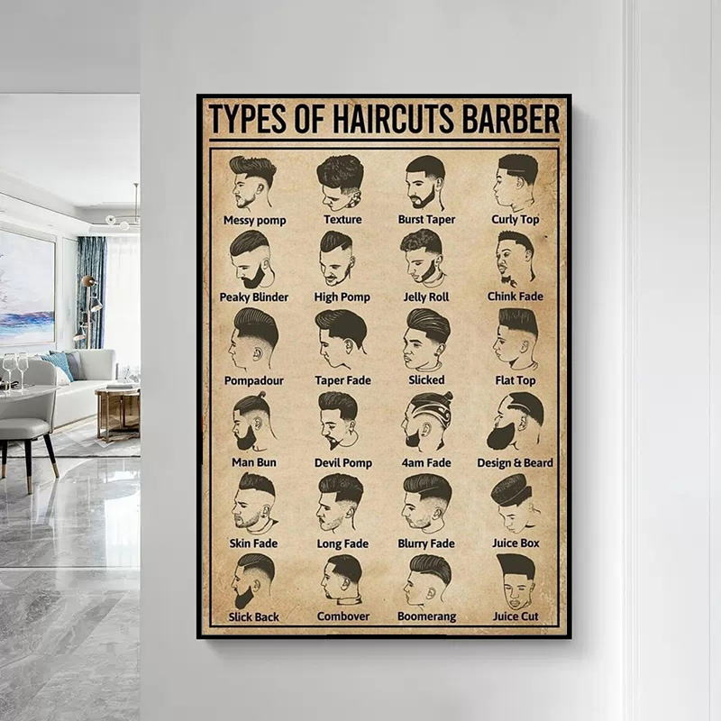 프레임리스, 레트로 스타일의 헤어컷 이발사 포스터 및  - Home Barber 리뷰 및 가격