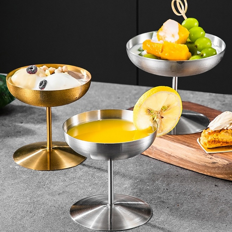 스테인레스 스틸 아이스크림 컵 디저트 셔벗 그릇 식기  - Home Bar Supplies 리뷰 및 가격