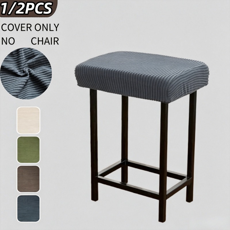 1/2pcs 바 의자 커버 탄성 세탁 가능 단색 의자  - Home Bar Seating 리뷰 및 가격