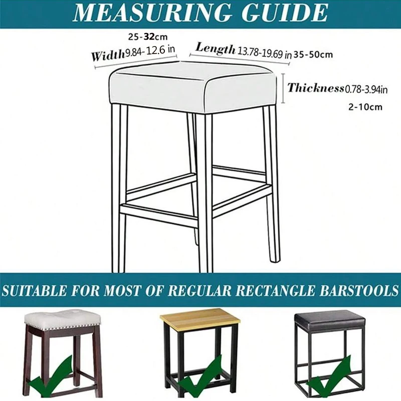 1/2pcs 바 의자 커버 탄성 세탁 가능 단색 의자  - Home Bar Seating 리뷰 및 가격