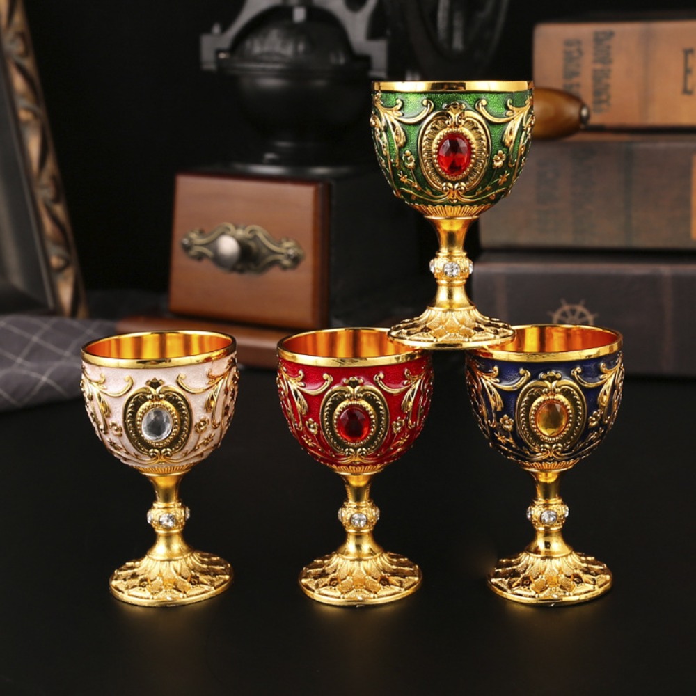 장식 양각 빈티지 금속 와인 컵 다이아몬드가 박힌 유럽 - Old Fashioned Glass 리뷰 및 가격