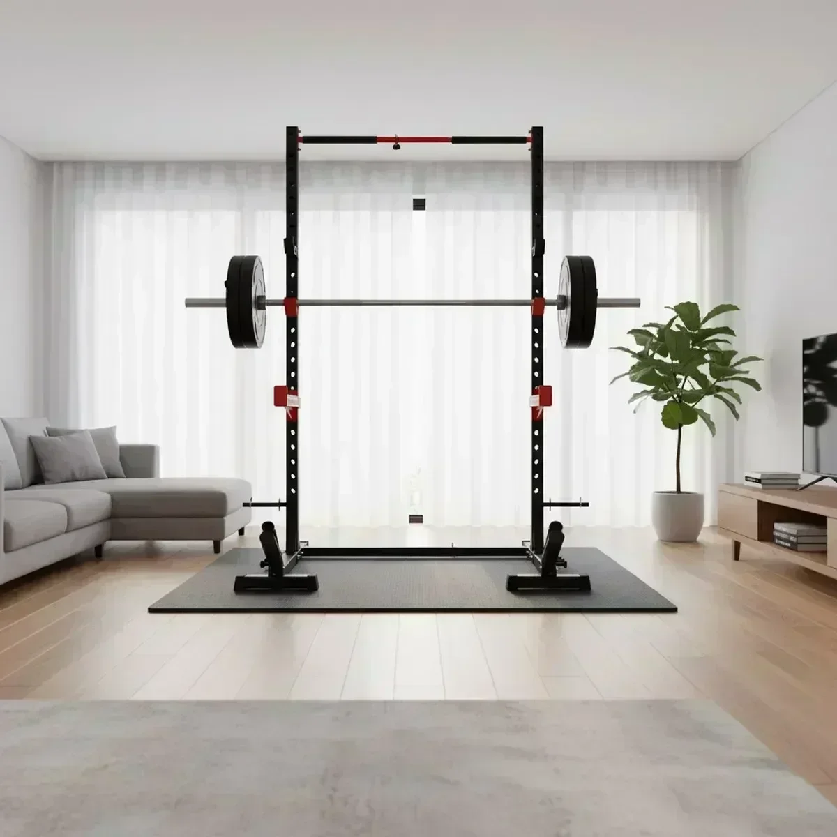 조절 가능한 홈짐 스쿼트 랙, 풀업 바 포함, 고중량  - Home Bar And Gym 리뷰 및 가격