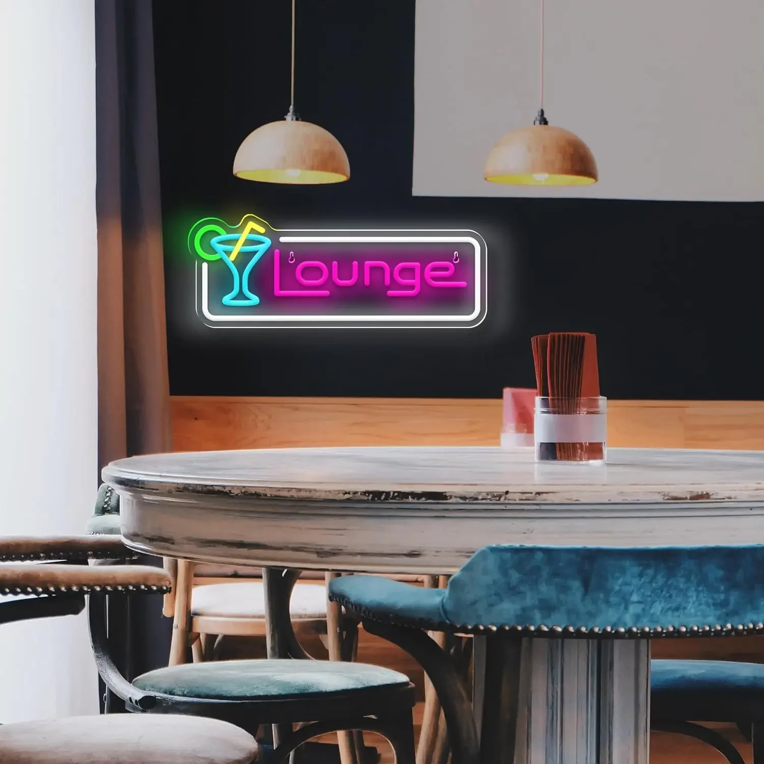 라운지 칵테일 LED 네온사인 벽등 USB 조광 가능  - Home Bar Lounge 리뷰 및 가격