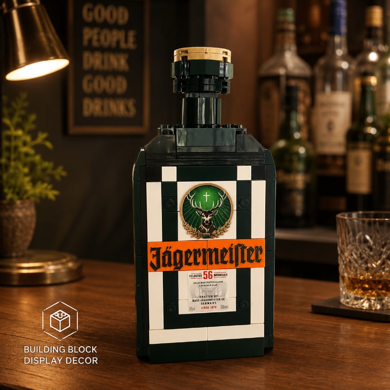 DIY 예거마이스터 리큐어 병 모양 빌딩 블록 모델 홈 - Home Bar Set 리뷰 및 가격